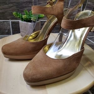 Colin Stuart Suede Platform Heels sandals size 9M